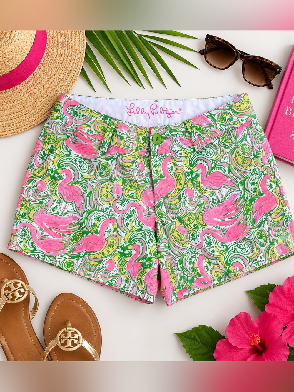 Lilly Pulitzer The Callahan Shorts | Size 4 | Flamingo Paisley